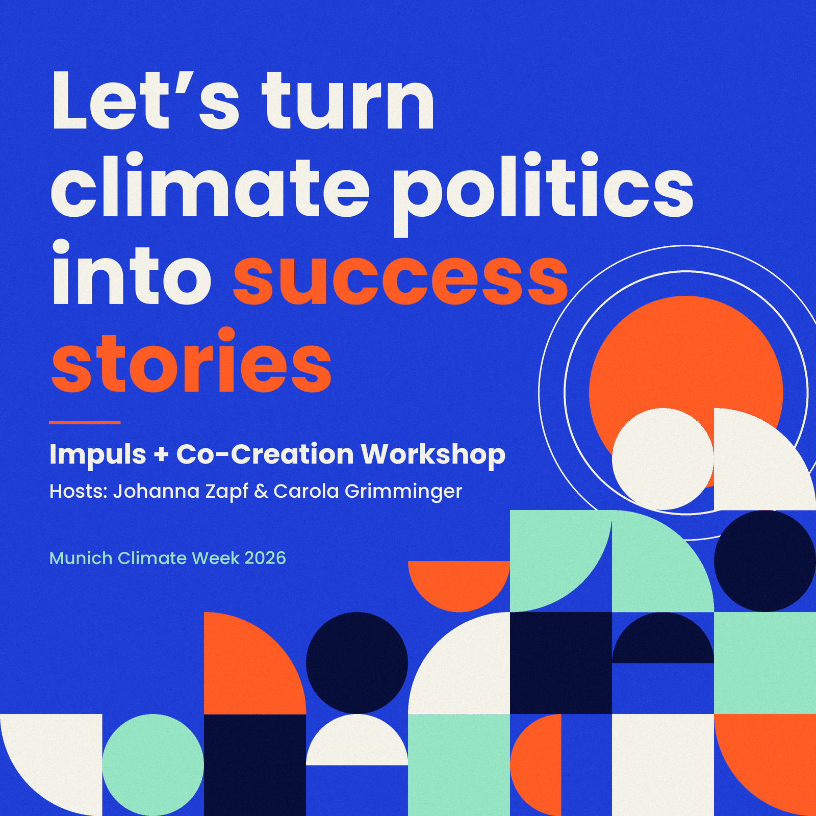 Let’s turn climate politics into success stories!