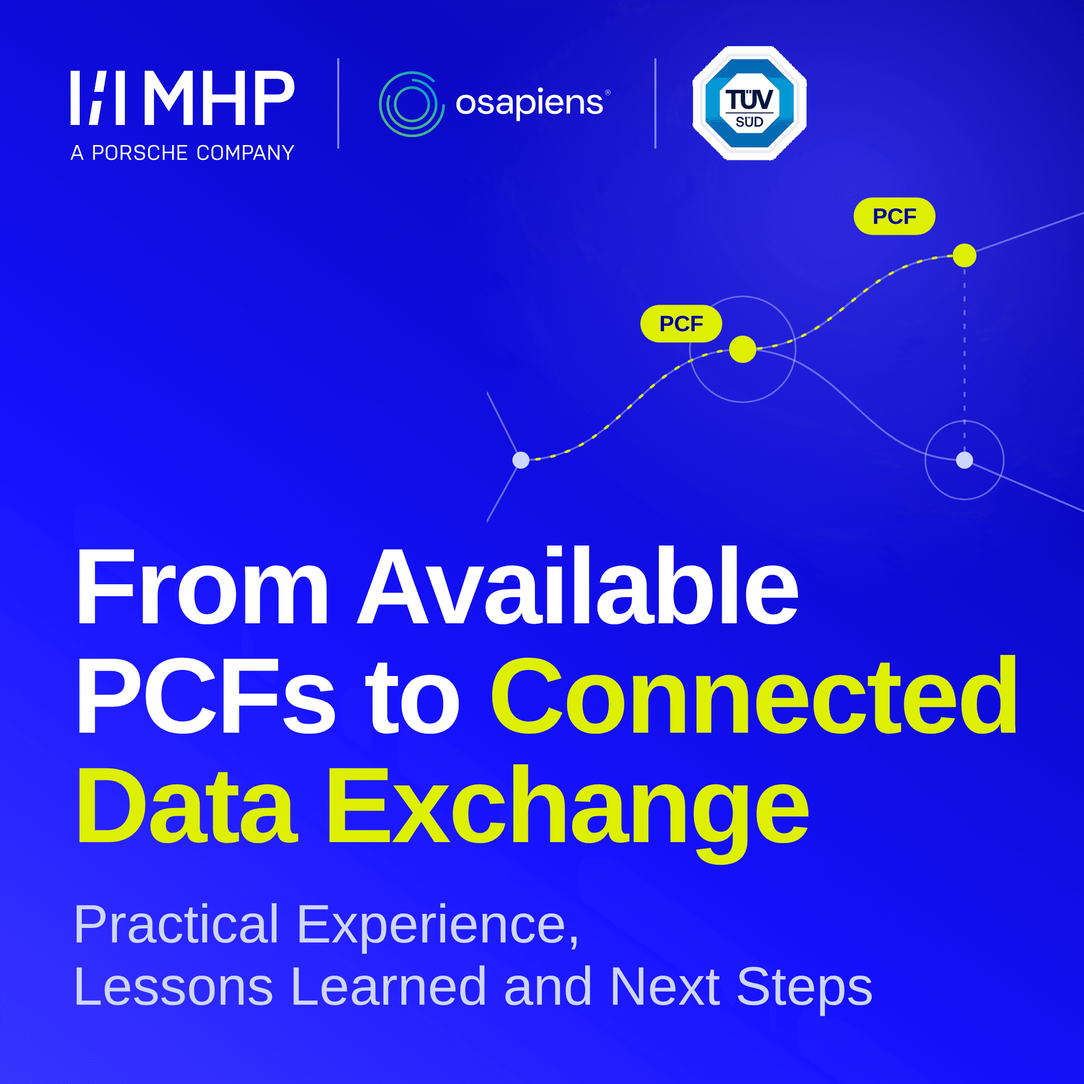 From Available PCFs to Connected Data Exchange: Practical Experience, Lessons Learned and Next Steps