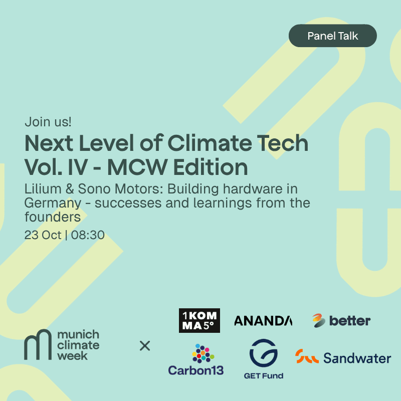 Next Level of Climate Tech Vol. IV - Munich Climate Week Edition