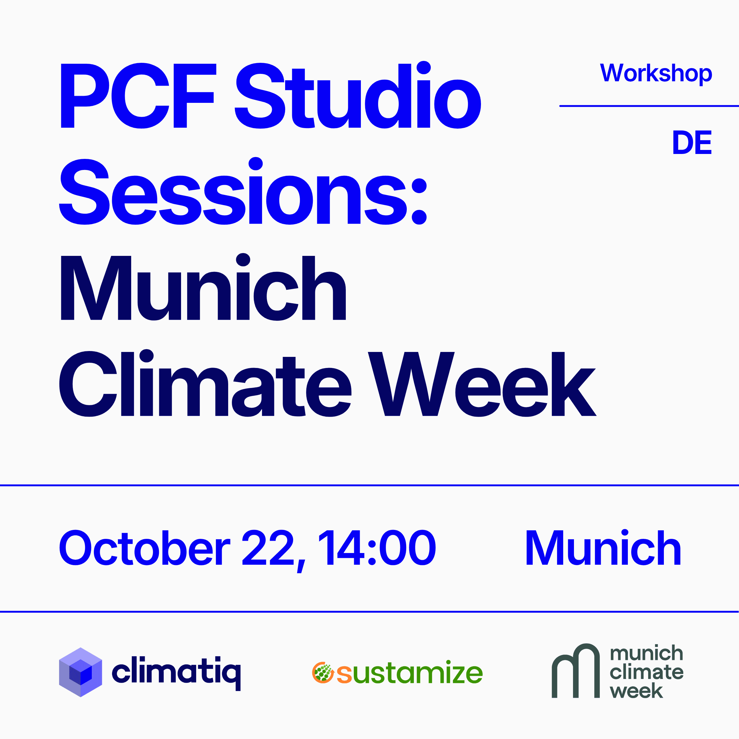 PCF Studio Sessions: Climatiq x sustamize (Deutsch)