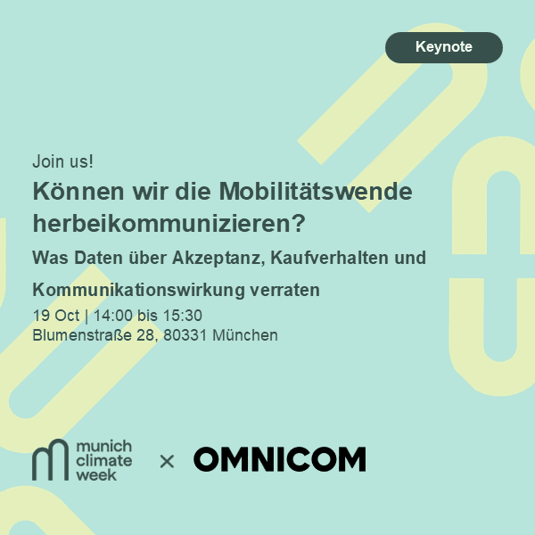 Können wir die Mobilitätswende herbeikommunizieren? Was Daten über Akzeptanz, Kaufverhalten und Kommunikationswirkung verraten