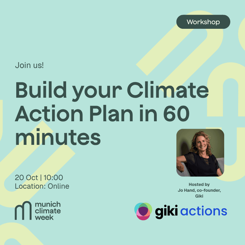 Build your climate action plan live in 60 minutes