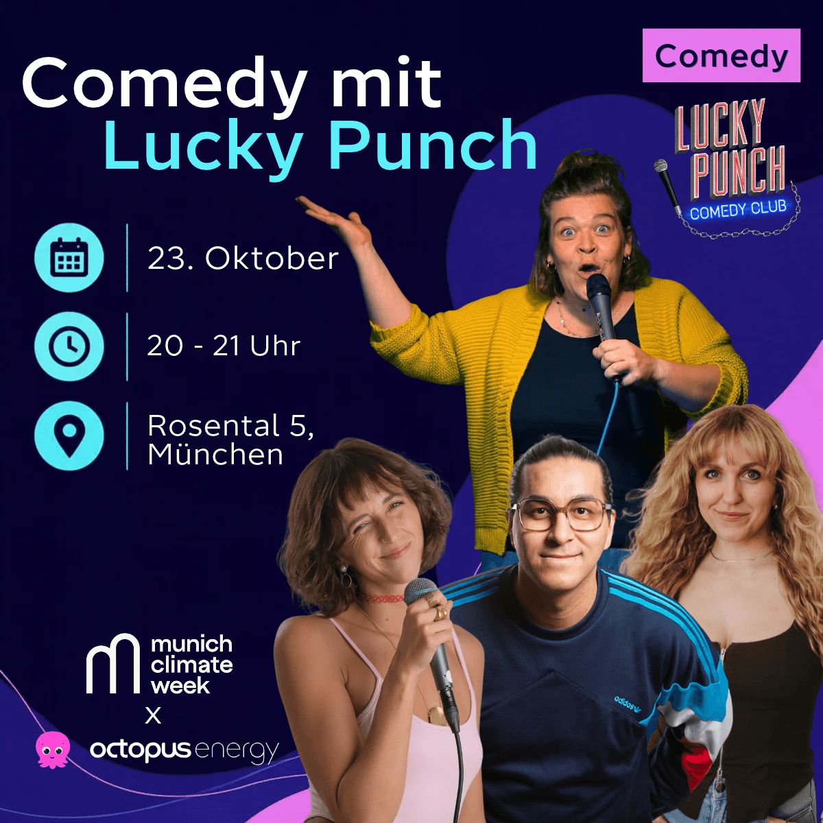 Lachen ist auch Energie: Comedy am Viktualienmarkt