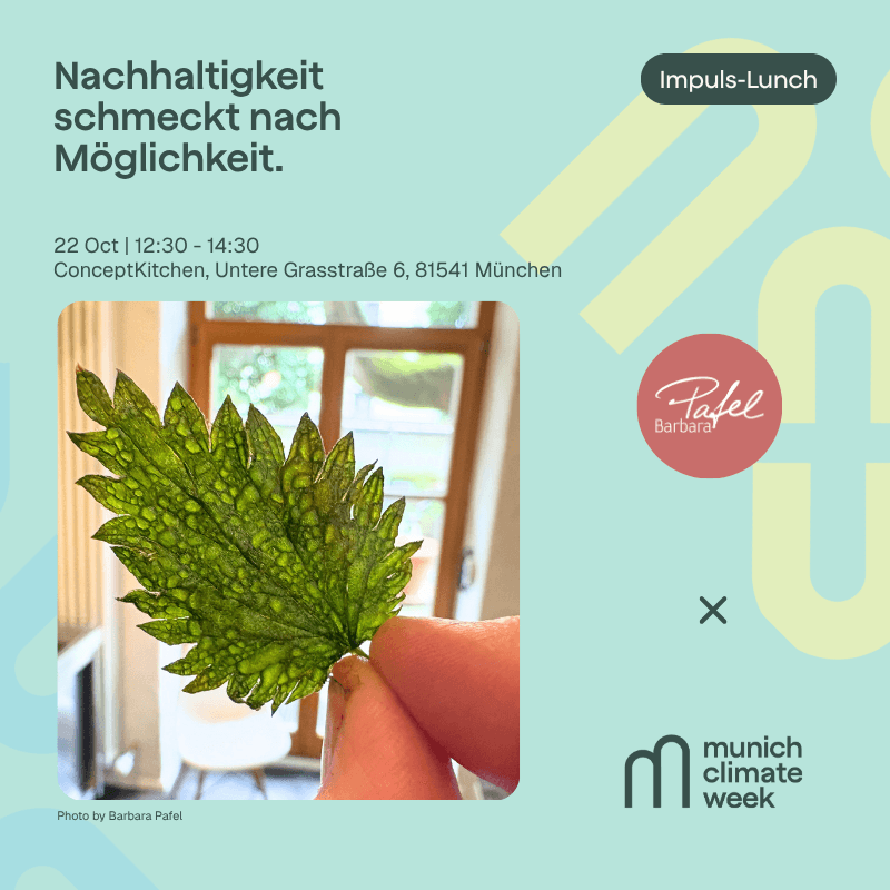 Impuls-Lunch: Nachhaltigkeit schmeckt nach Möglichkeit. Kulinarik als Methode für neue Perspektiven.